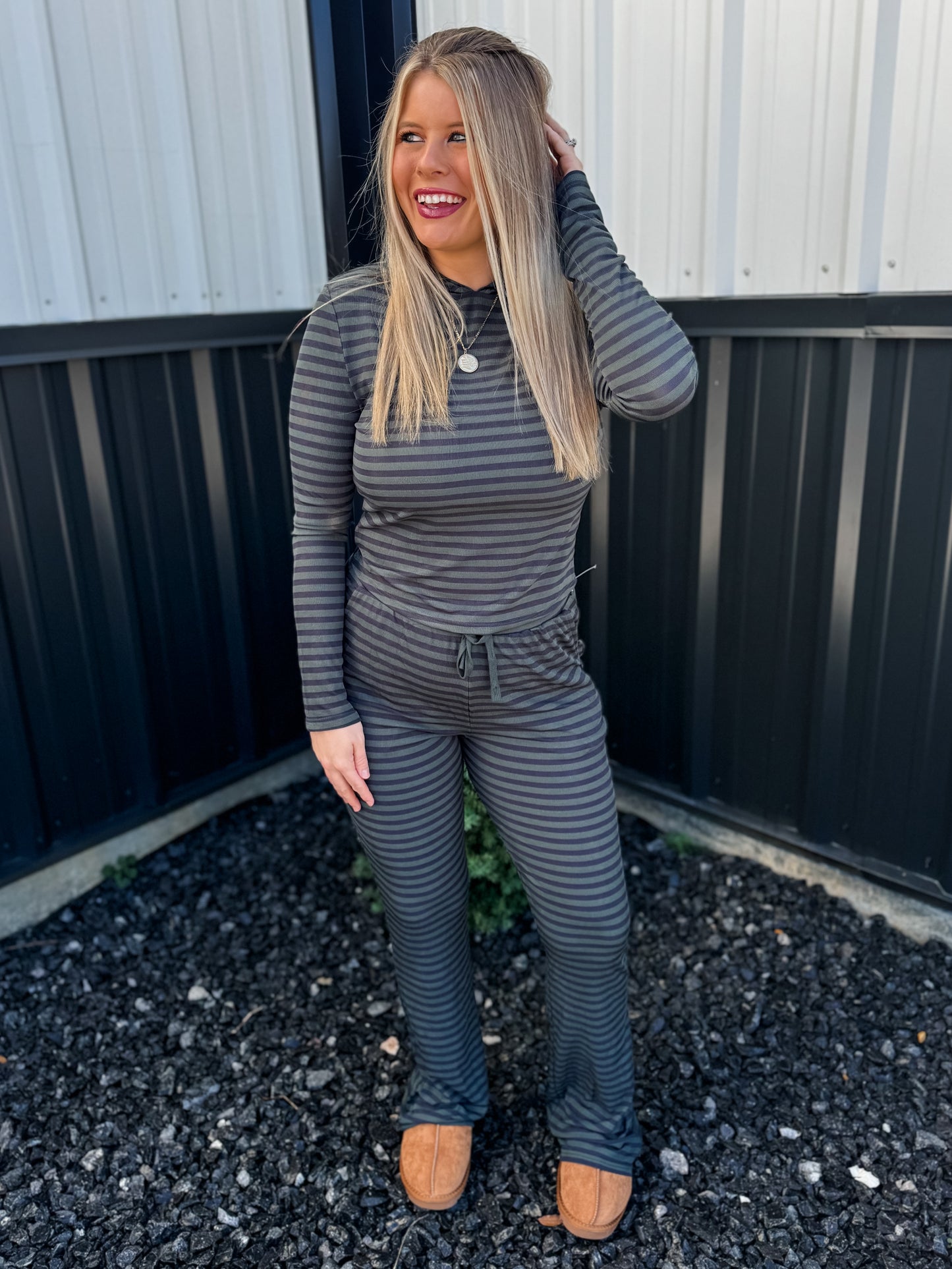 Mist & Stripes Hoodie - Navy *Final Sale*