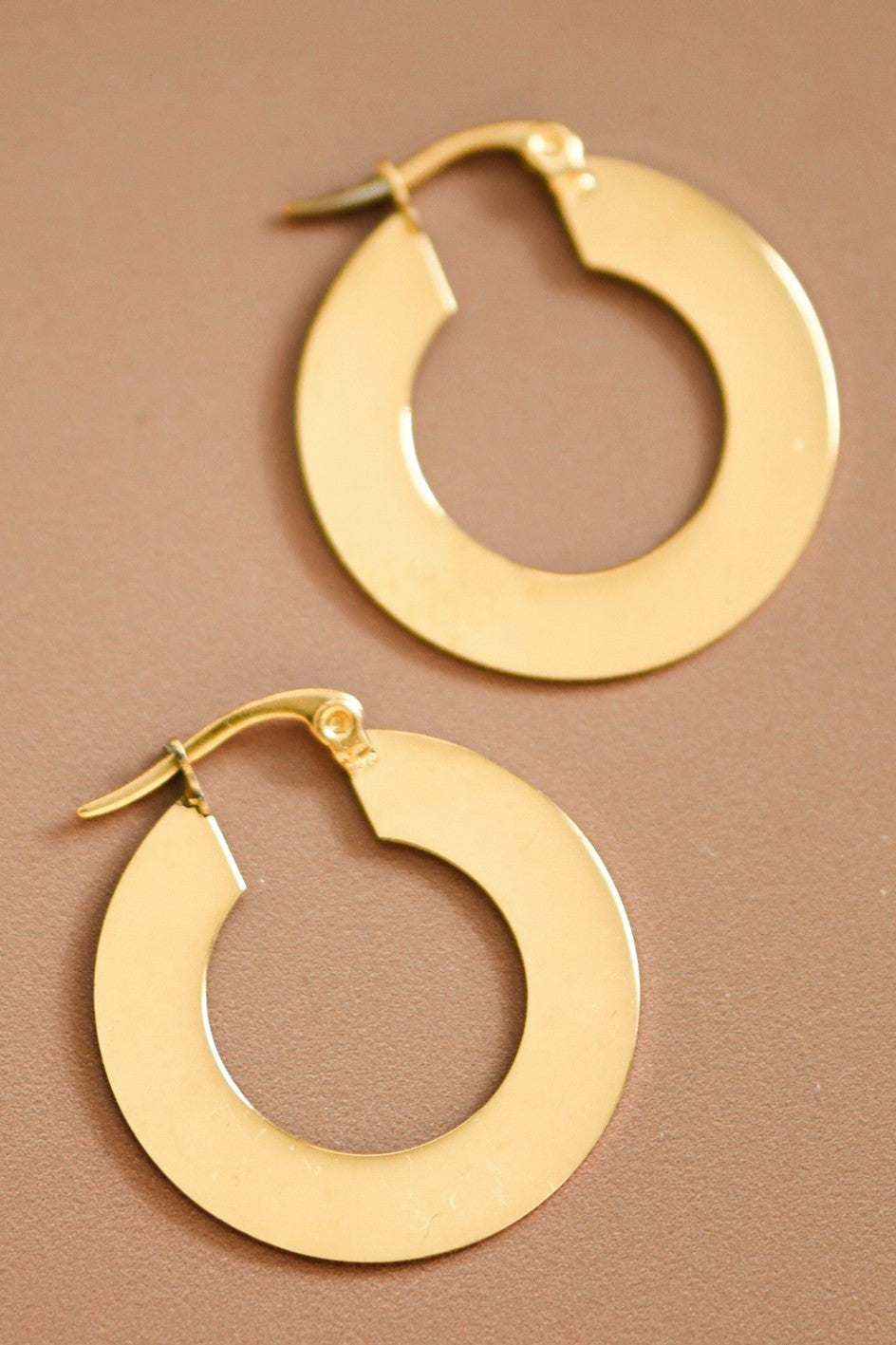 Modern Edge Hoop Earrings