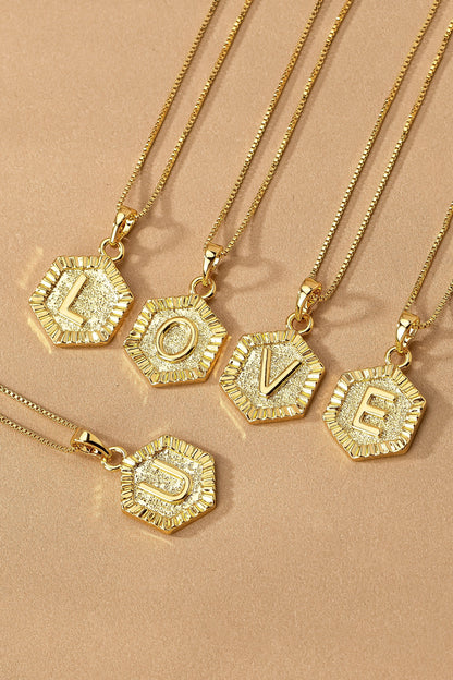 Bold & Minimal Letter Pendant *Final Sale*