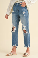 Demi High Rise Crop Jeans