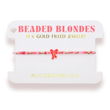 Beaded Blondes Valentines Bow Sprinkle Bracelet