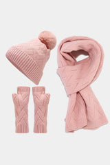 Knit Winter Trio - Pink