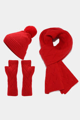 Knit Winter Trio - Red