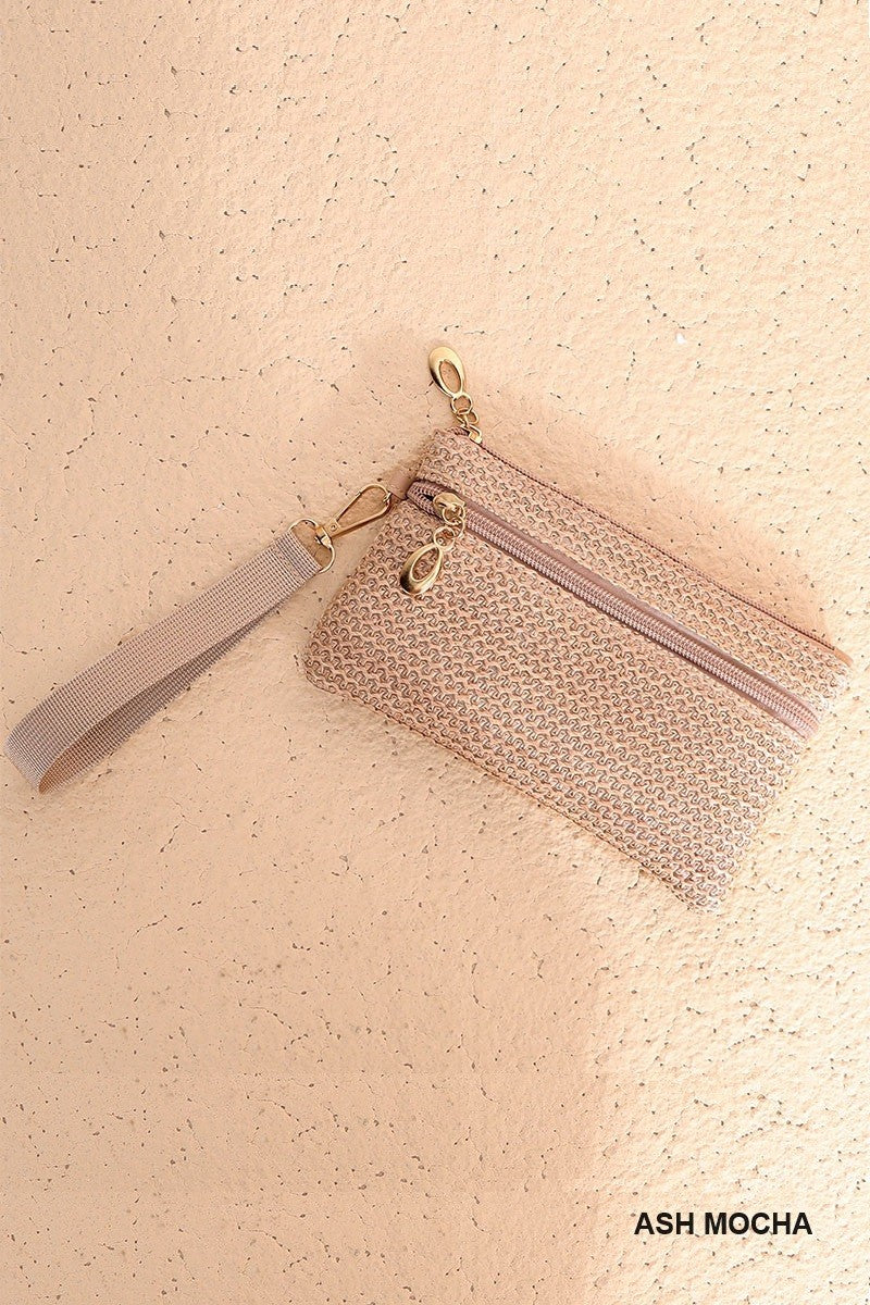 Boho Artisan Wristlet Wallet - Ash Mocha DOORBUSTER