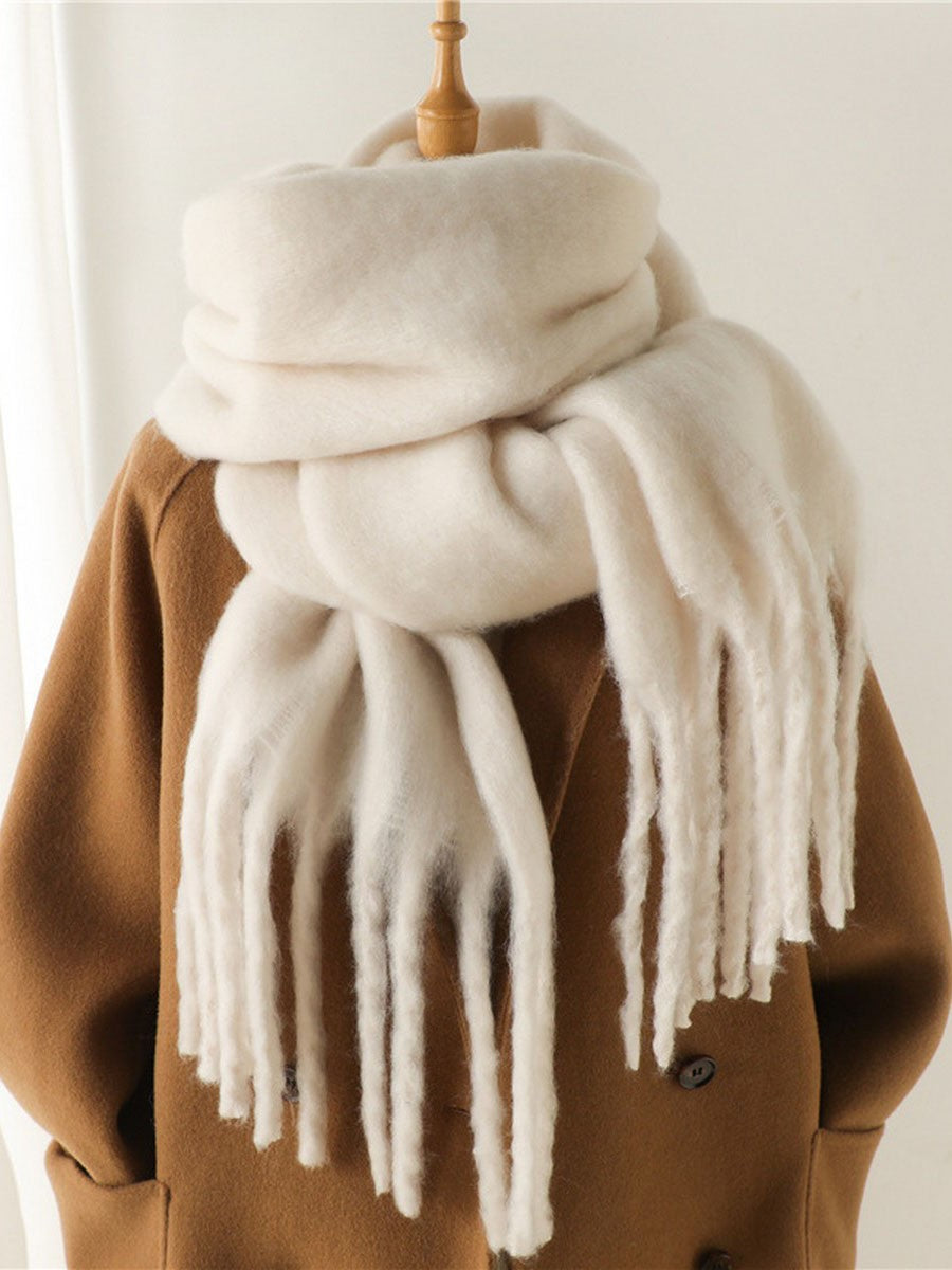 Cloud Nine Tassel Scarf - Beige