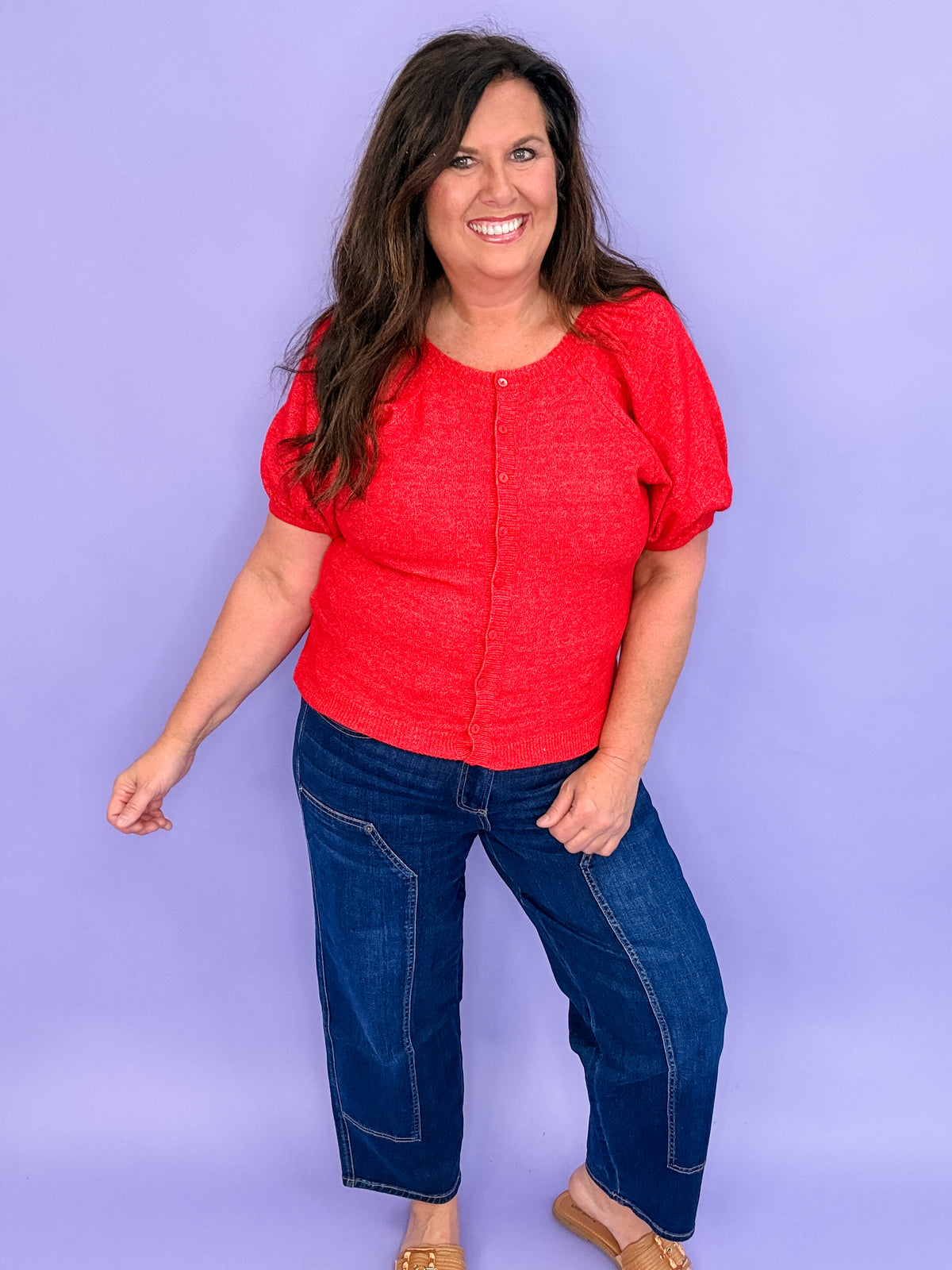 Sweetheart Puff Sleeve Cardigan