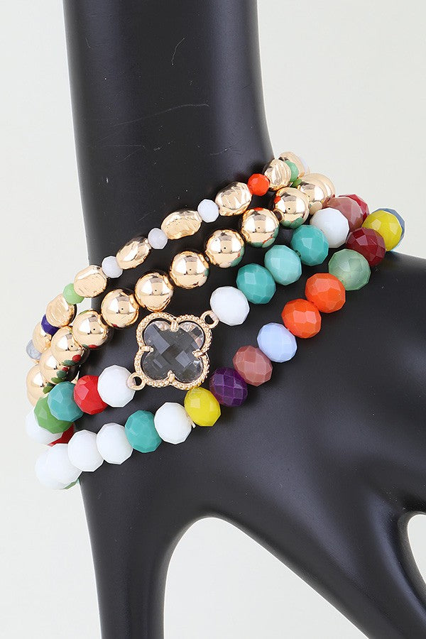 Lucky Sparkle Clover Bracelet