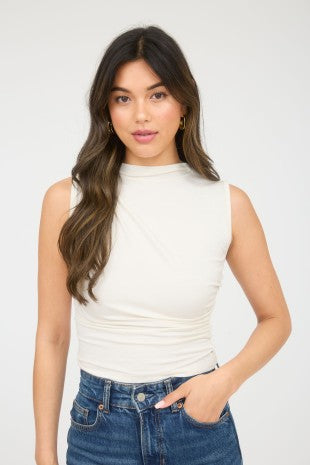 Sienna Sleeveless Top - Cream