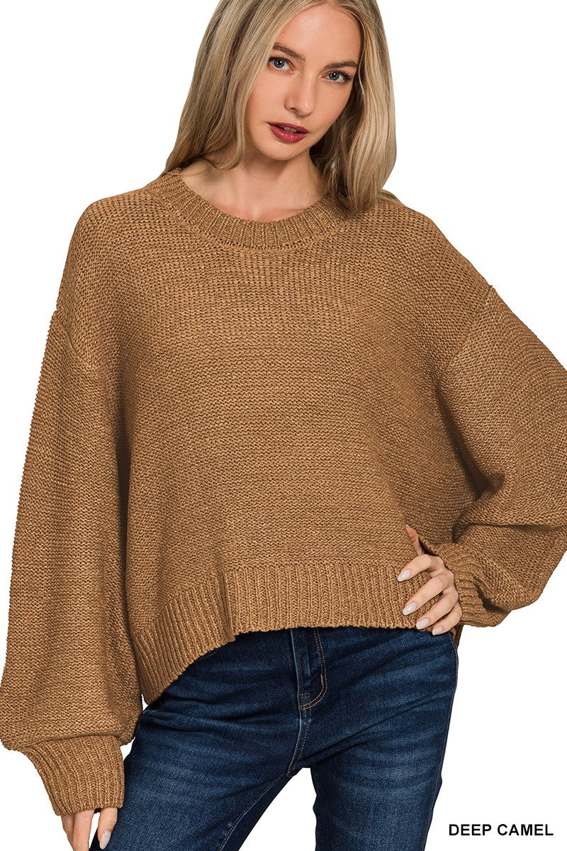 Statement Sleeves Balloon Sweater