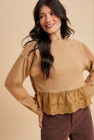 Soft Bloom Peplum Top