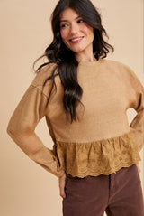 Soft Bloom Peplum Top