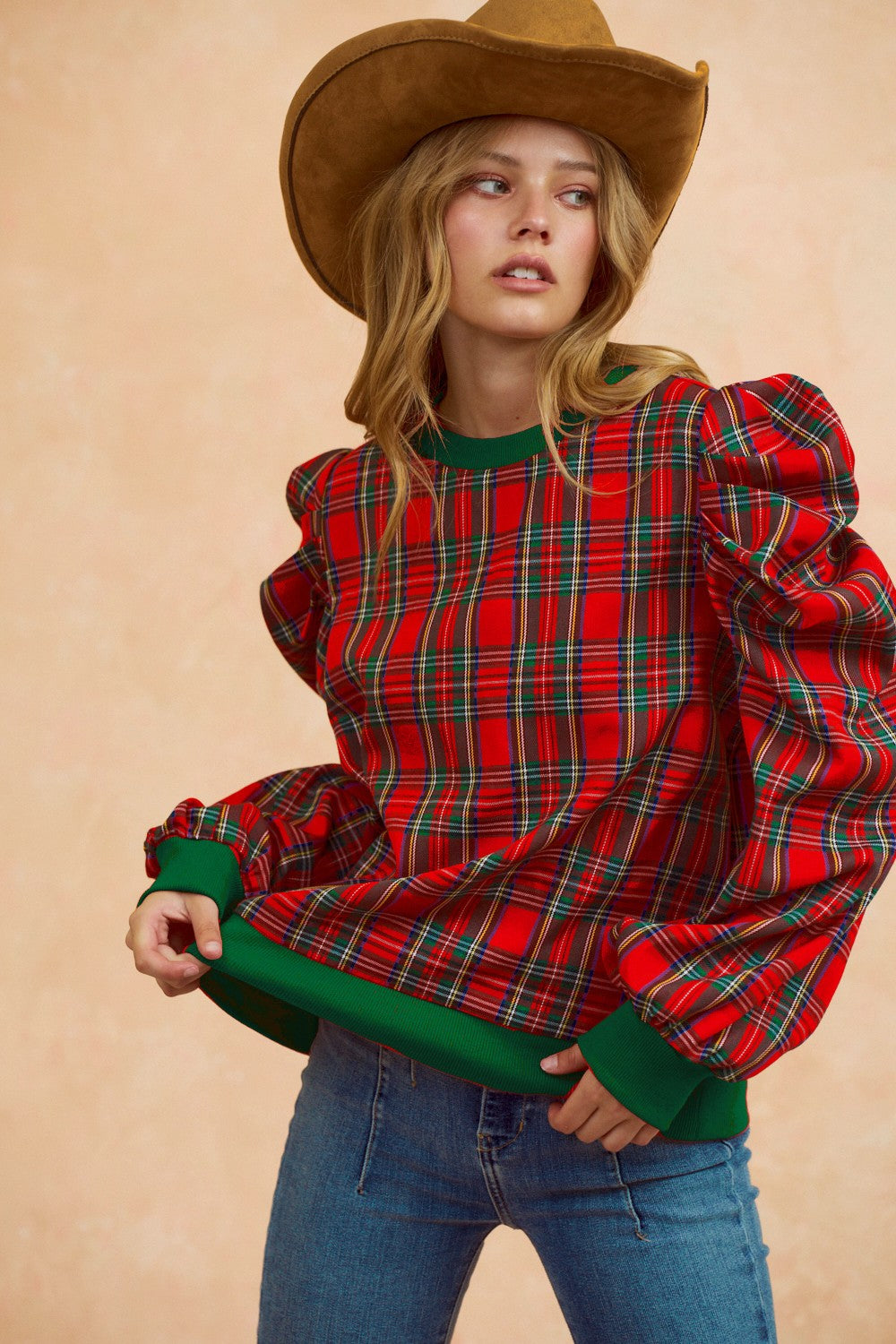 Merry & Bright Plaid Top