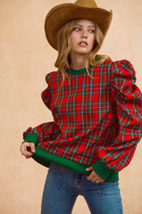 Merry & Bright Plaid Top