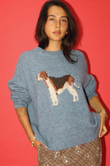 Hound Pattern Sweater