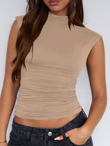 Sleek Contour Top - Khaki