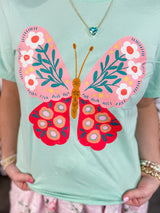 Floral Butterfly Spring Graphic Tee