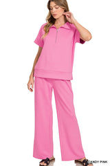 The Easy Breeze Zip Set - Candy Pink
