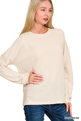 Warmth Within Knit Top - Sand Beige