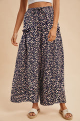 Sweet Meadow Wide Leg Pants - Navy