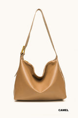 Minimalist Boston Tote Bag - Camel