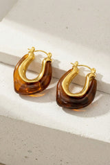 Amber Beam Hoop Earrings