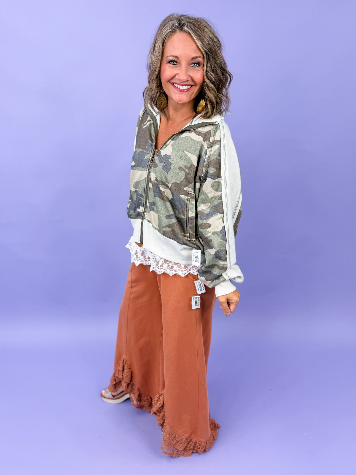 Romantic Lace Mineral Wash Whisper Wide Leg Pants