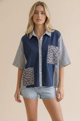 Mixed Muse Patchwork Shirt
