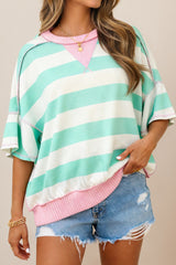 Patchwork Street Top - Teal