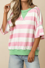 Patchwork Street Top - Pink