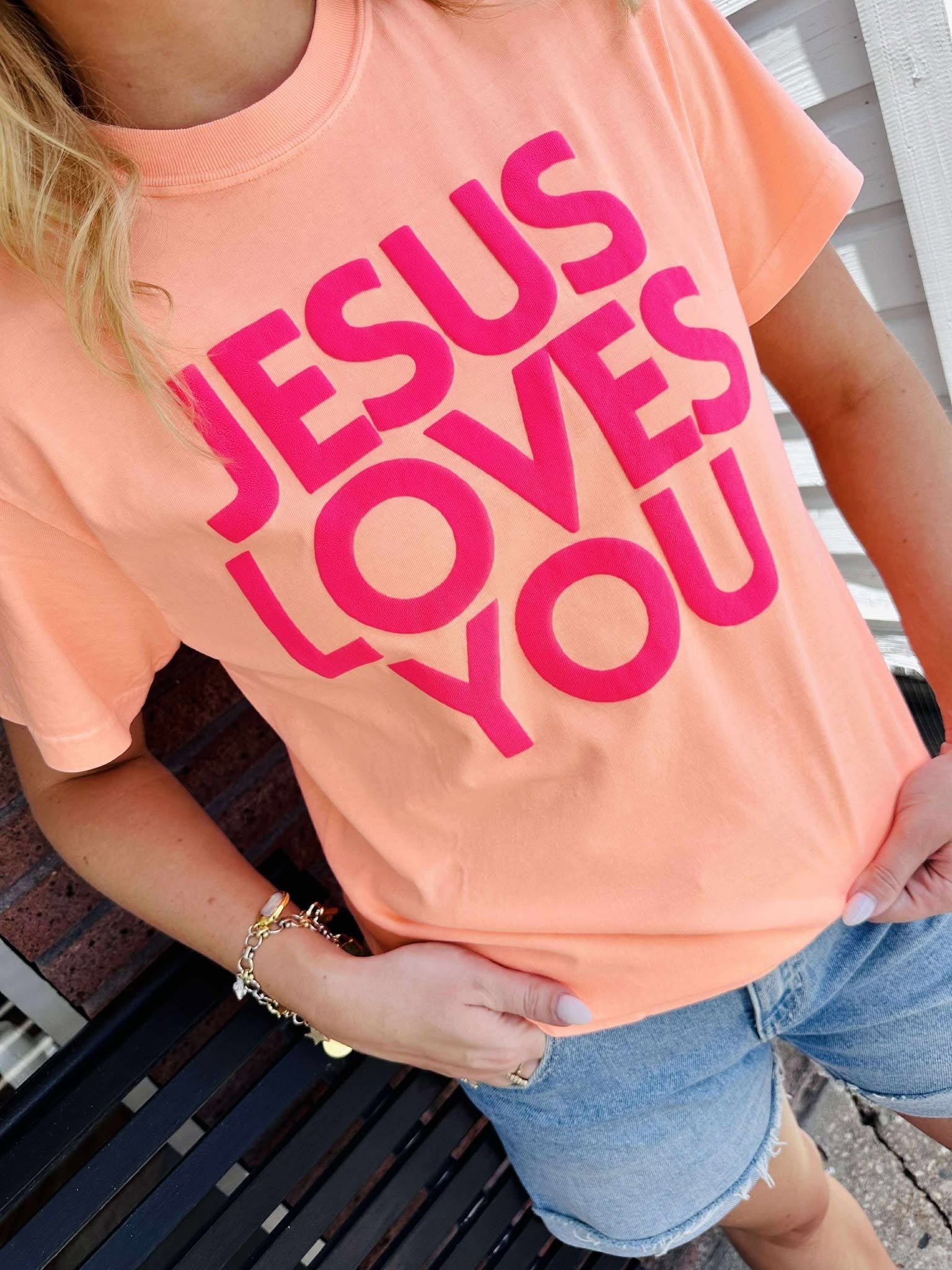 Jesus Loves You Puff Tee