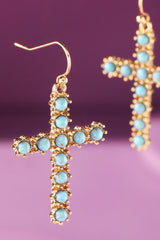 Earthtone Cross Earrings