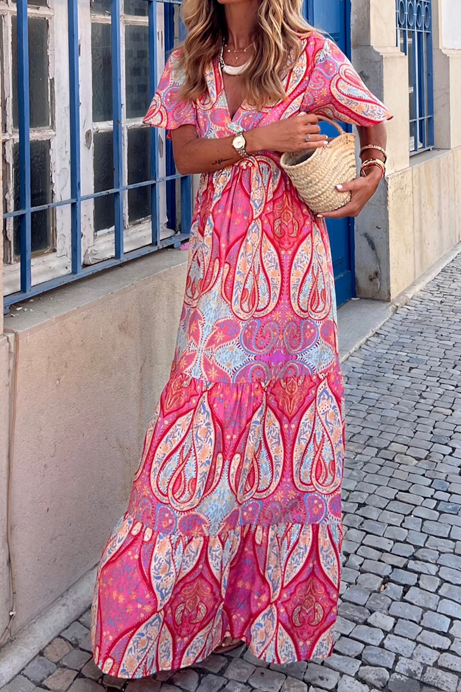 Island Glow Floral Dress