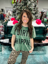 Jaded Gypsy Dirty Hippie Tee- Vintage Emerald