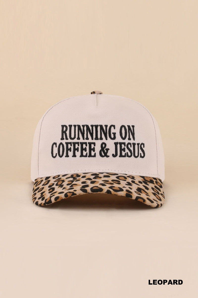 Running On Coffee & Jesus Two Tone Cotton Hat