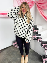 Dot & Cozy Half-Zip Top FINAL SALE