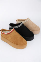 Solid Slip On Platform Slipper - Tan | DOORBUSTER