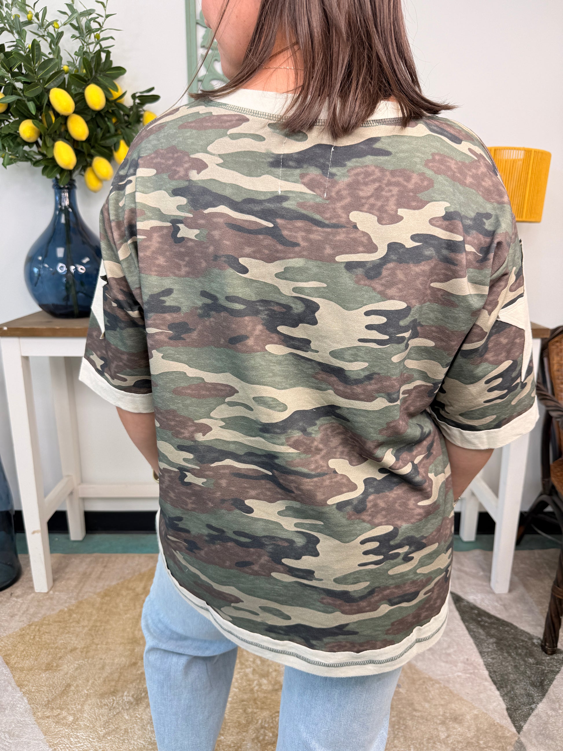 Washed Vintage Camo Top