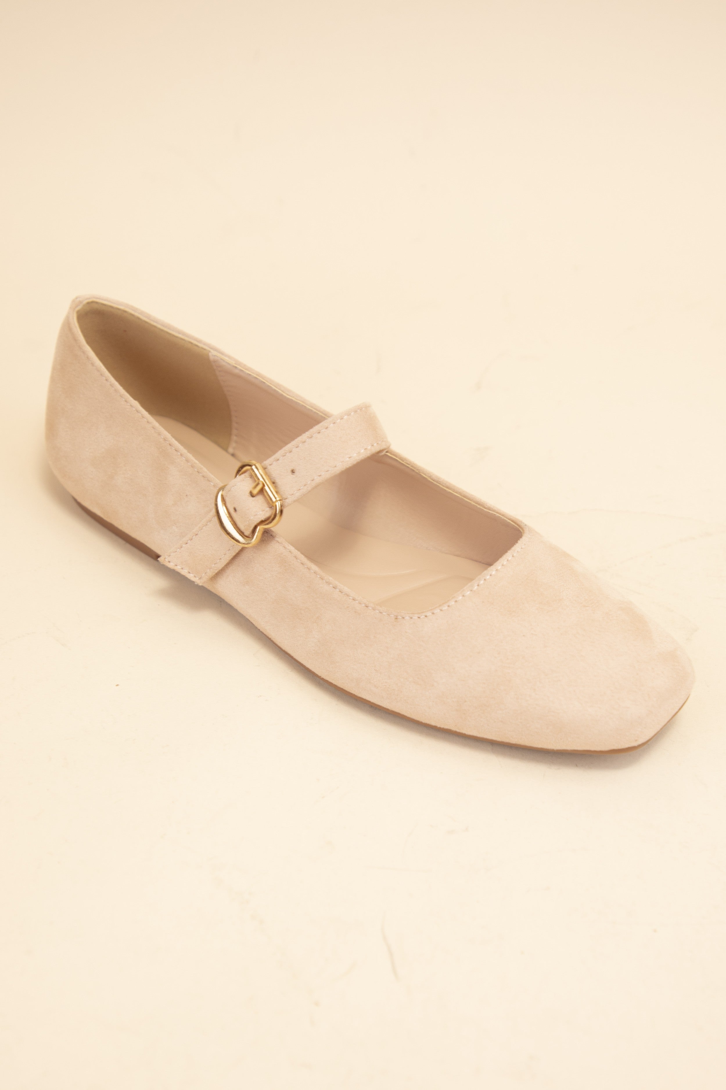 Charlotte Square Toe Flats - Nude