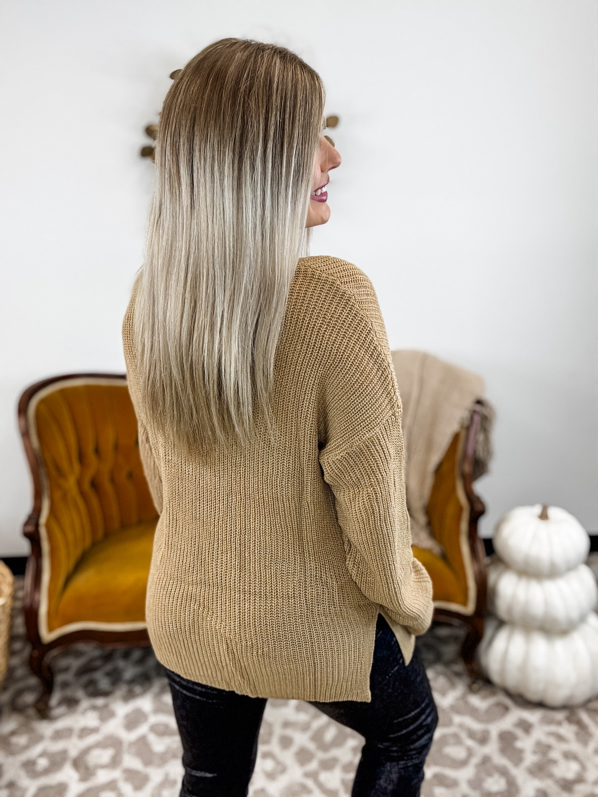 Feel The Love Top -  Taupe FINAL SALE