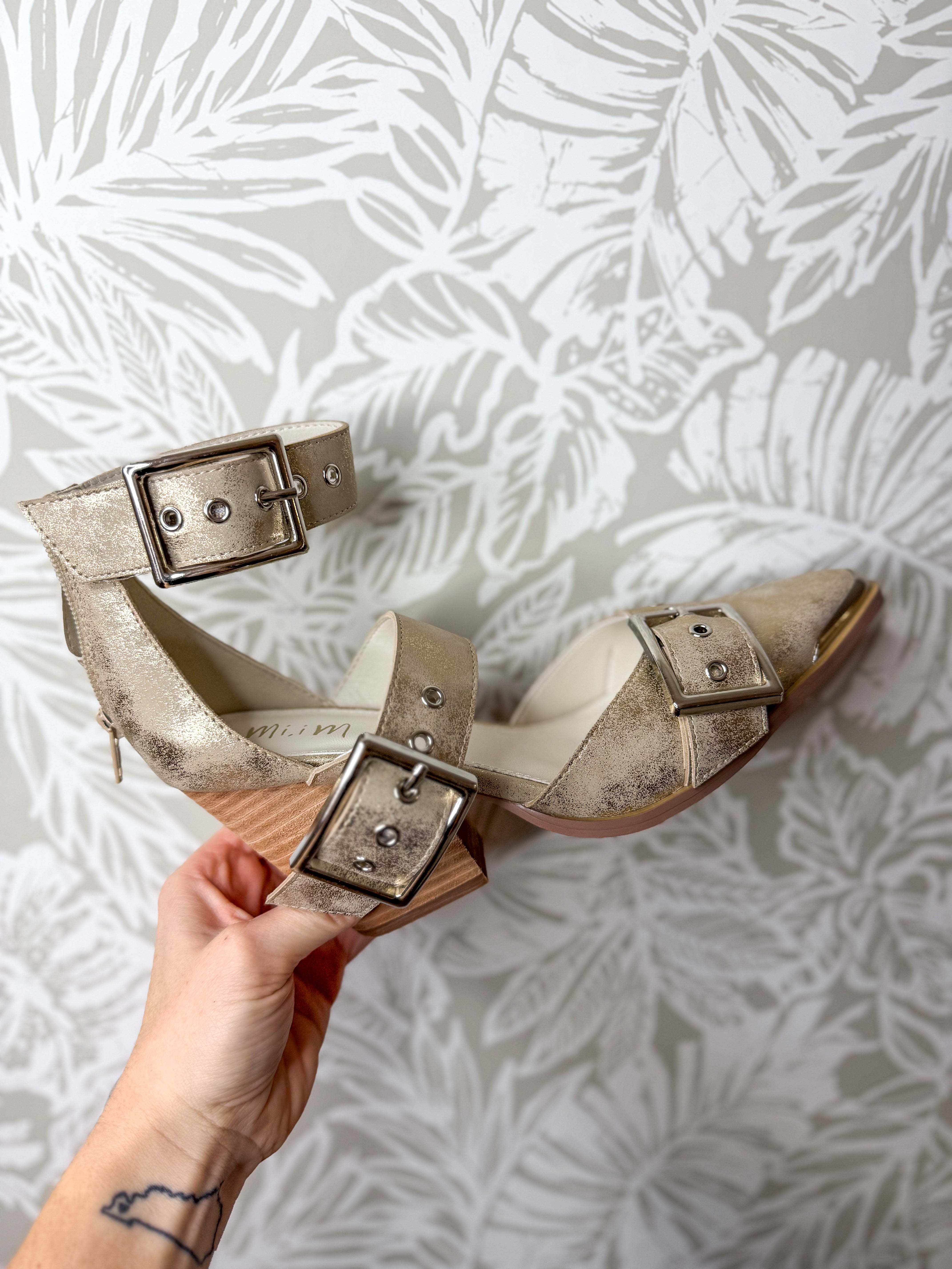 Hendrix Stiletto Sandals - Gold