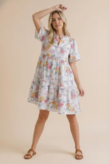 Soft Meadow Tiered Mini Dress