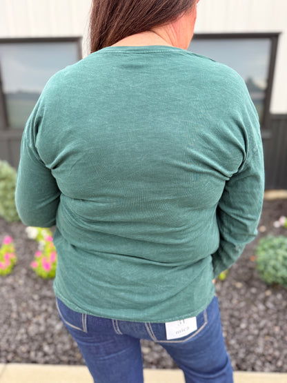 Snuggle Weather Mineral Washed Long Sleeve Graphic