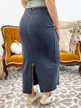 Coastal Fade Maxi Skirt - Black FINAL SALE