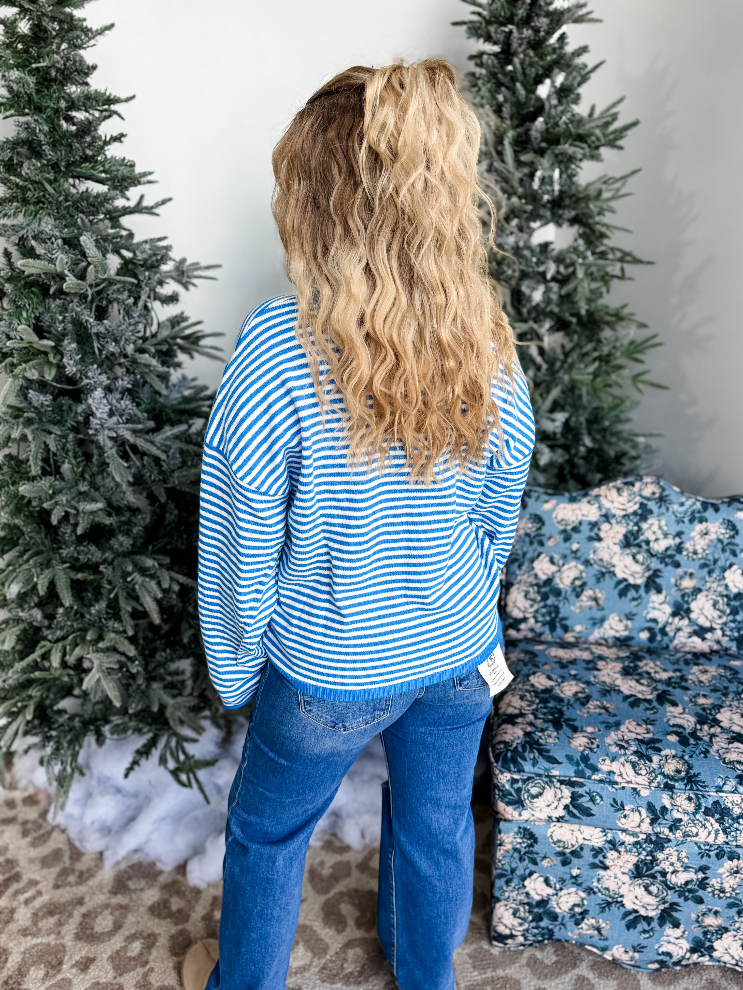 Classic Stripe Button Cardigan