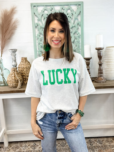 "LUCKY" Graphic Top