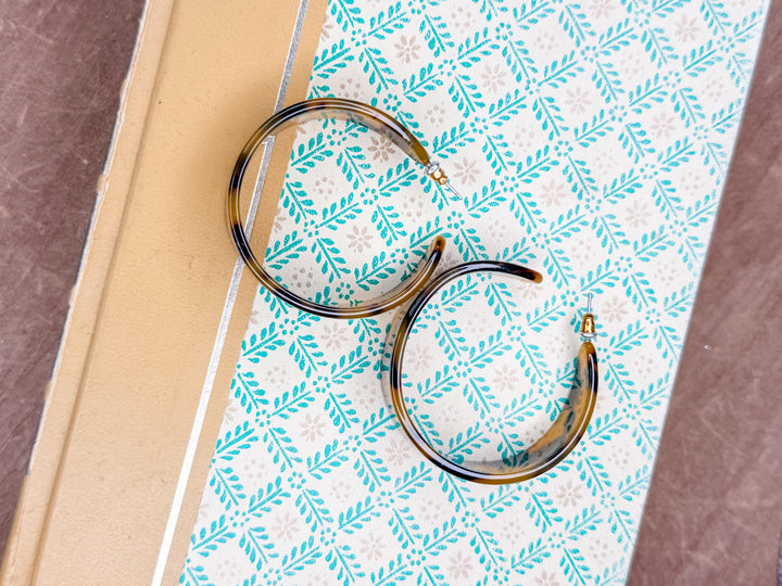 Graduated Tortoise Acrylic Hoops