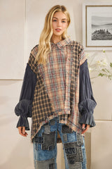 Plaid Shift Top
