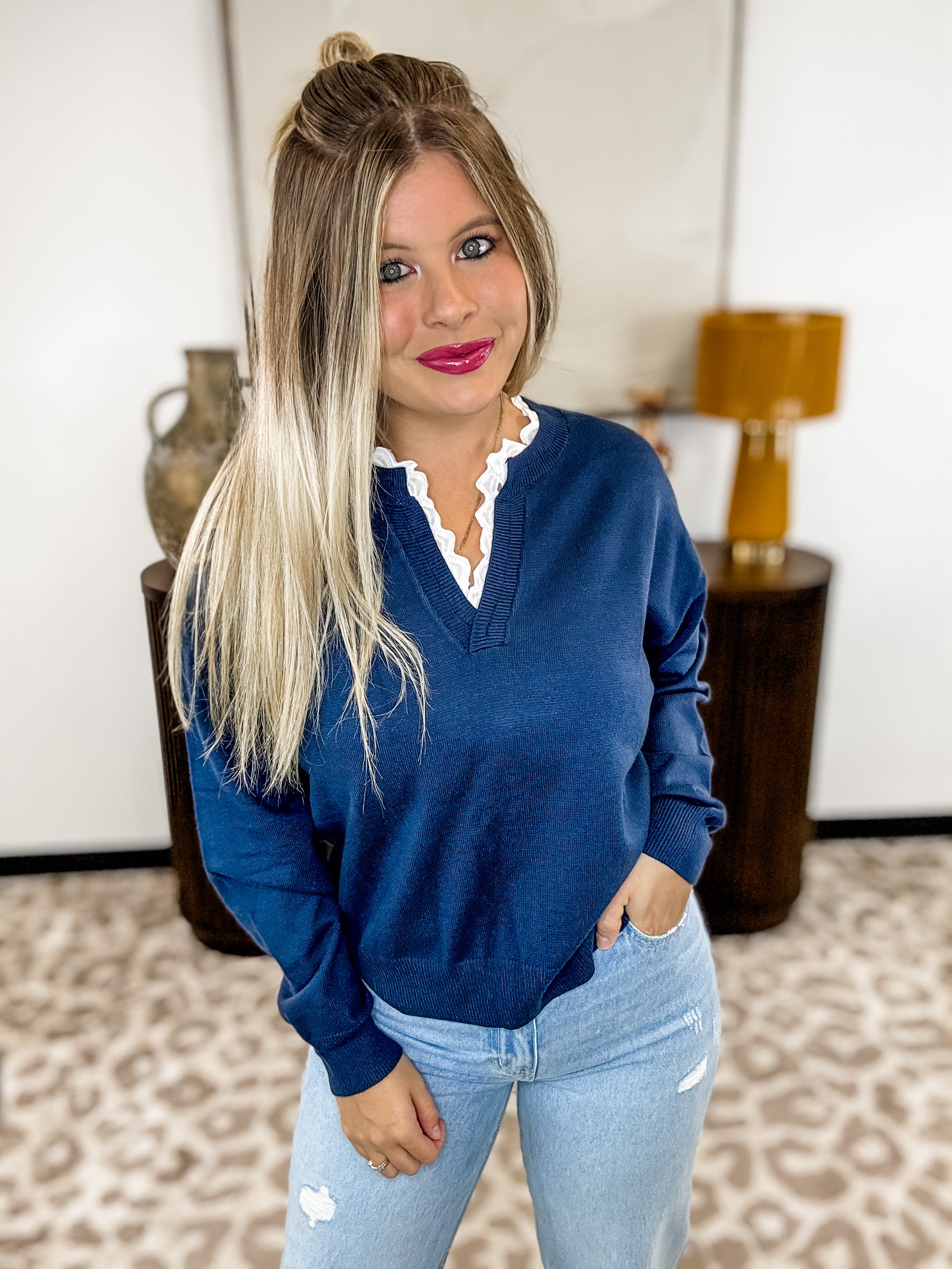 Charmed & Cozy Lace Sweater