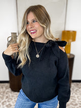 Bow & Beyond Sweater - Black FINAL SALE
