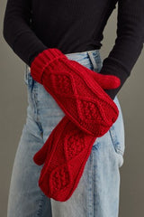 Crimson Cozy Mittens